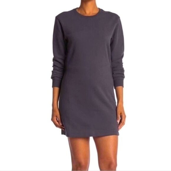 Thakoon open back sweatshirt dress SZ Small- NEW - grey- terry
